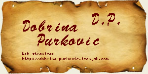 Dobrina Purković vizit kartica